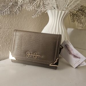 ​NWT Jessica Simpson Millie Double Sided Trifold Wallet -  with Gold Accents